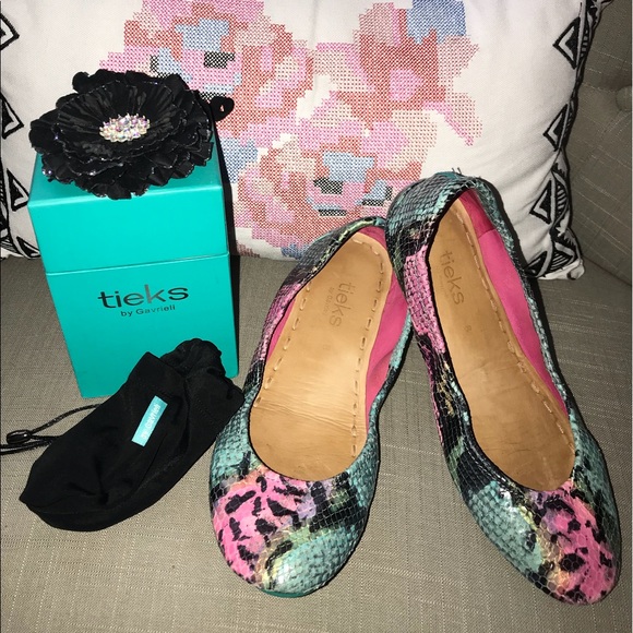 Tieks Shoes - EUC Electric Snake Tieks
